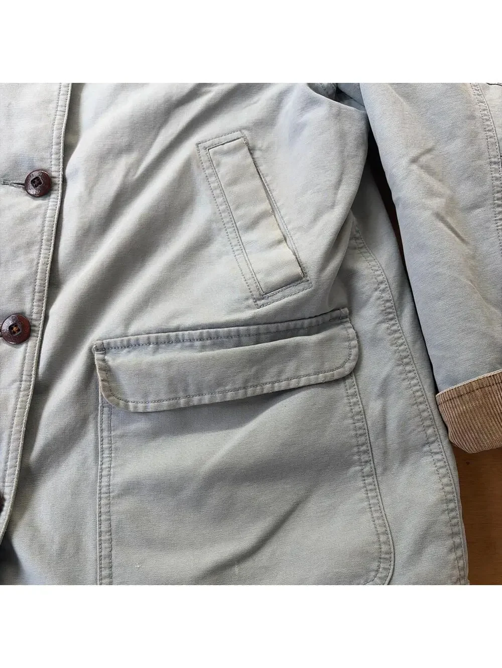 L.L.Bean Women’s Light Blue Insulated Chore Jacket Size L - Picture 6 of 9